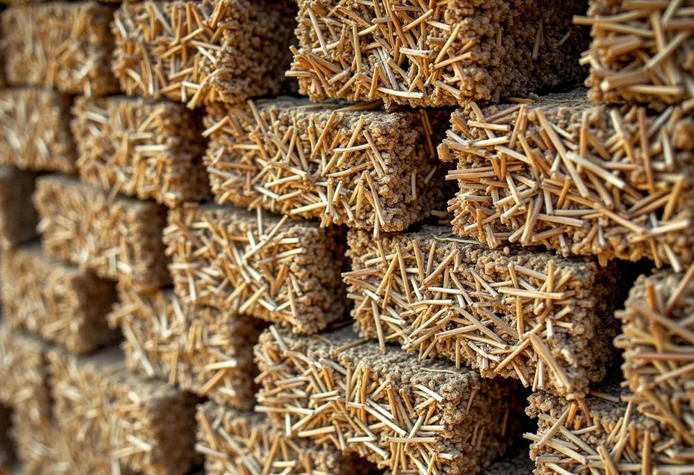 Straw briquettes